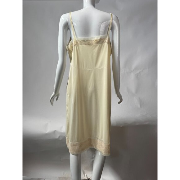 Vintage Vanity Fair 1960s Nylon Antron Slip Dress With Lace Trim Size 42 L - Picture 4 of 16